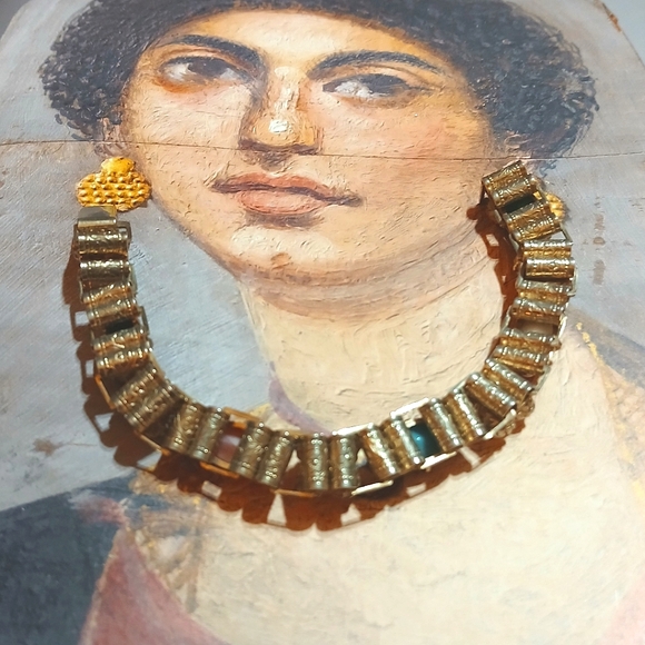 VTG Bookchain Art Glass Bracelet - Picture 4 of 5